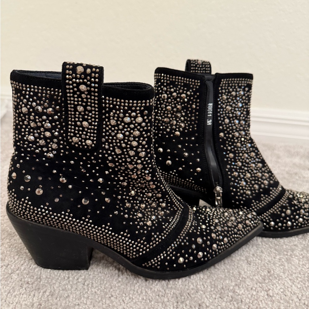 Studded Black Ankle Boots